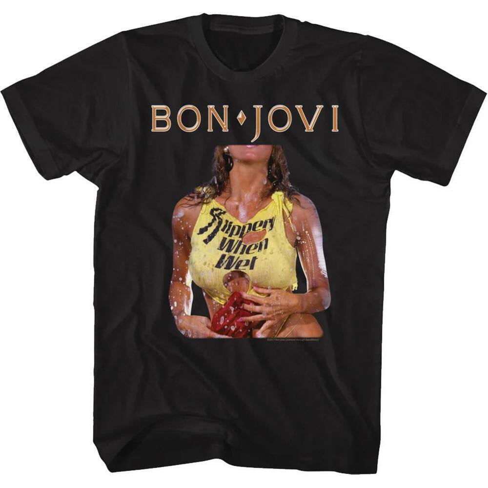 Slippery When Wet Cover Bon Jovi Tshirt